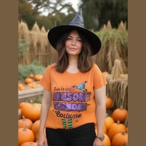 This Is My Awesome Grandma Costume Halloween, V-neck T-shirt Orange XL